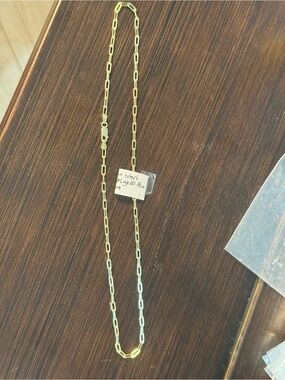 10k over sterling Gold Paperclip Chain Necklace test positive for 10k and 925